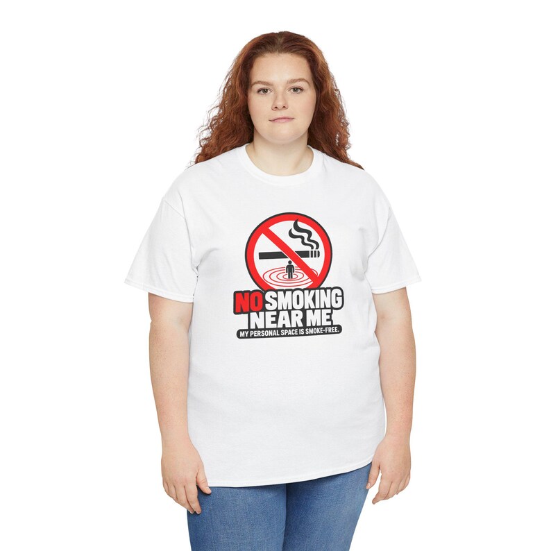 No Smoking Near Me Shirt, Funny No Smoking Tee, Smoke Free Gift, Quit Smoking Celebration, Personal Space Tee, Bold Sign Gift for Non Smoker image 10