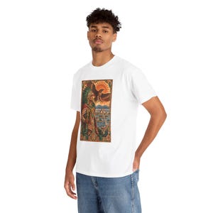 Aztec Eagle Warrior Shirt, Golden Eagle over Tenochtitlan Graphic Tee, Mexican Heritage T-Shirt, Aztec Mythology Art, Chicano Pride Gift immagine 10