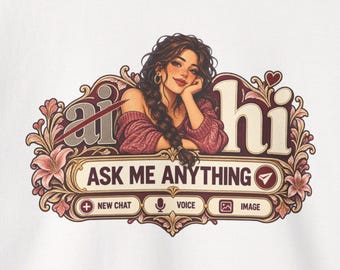 HI Not AI Sweatshirt for Women, Human Intelligence Crewneck, Funny Chat Girl Gift