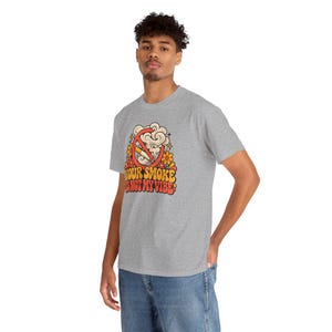 Your Smoke Is Not My Vibe Shirt, Quit Smoking Celebration, Retro 70s Groovy Tee image 9