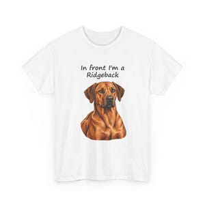 Camiseta con estampado de Rhodesian Ridgeback y guepardo, regalo divertido para amantes de los perros, estampado a doble cara. imagen 5