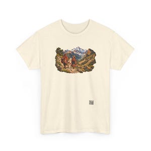 Camiseta de la ruta de senderismo Llama Trek en Perú, camiseta gráfica de senderismo del Camino Inca con la cordillera de los Andes, camiseta de viaje a Machu Picchu, regalo de viaje a Cusco para excursionistas. imagen 3