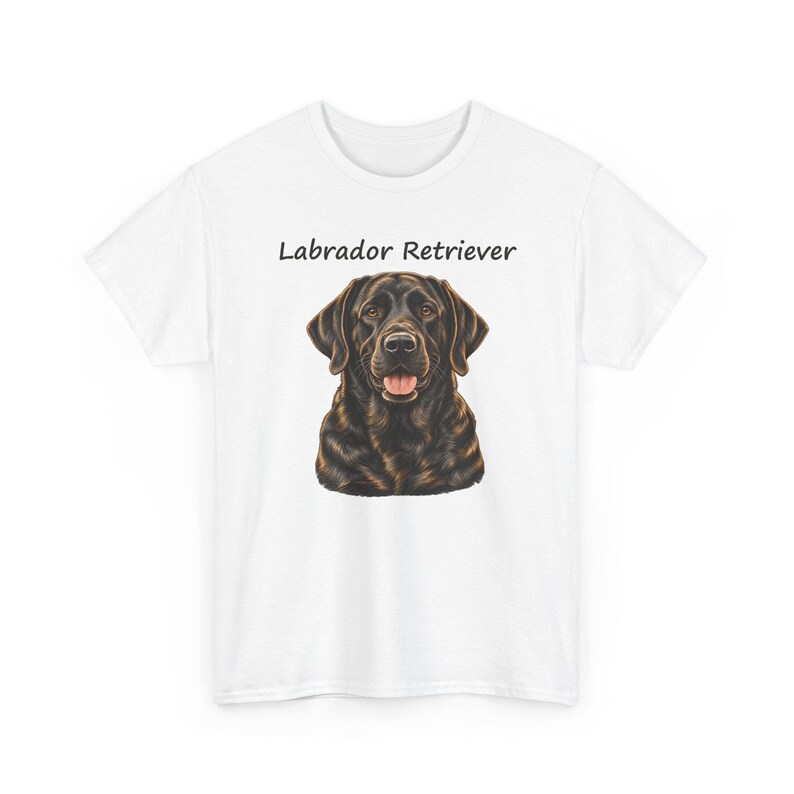 Labrador Retriever Portrait T-Shirt, Dog Lover Gift, AI Illustration Tee image 2