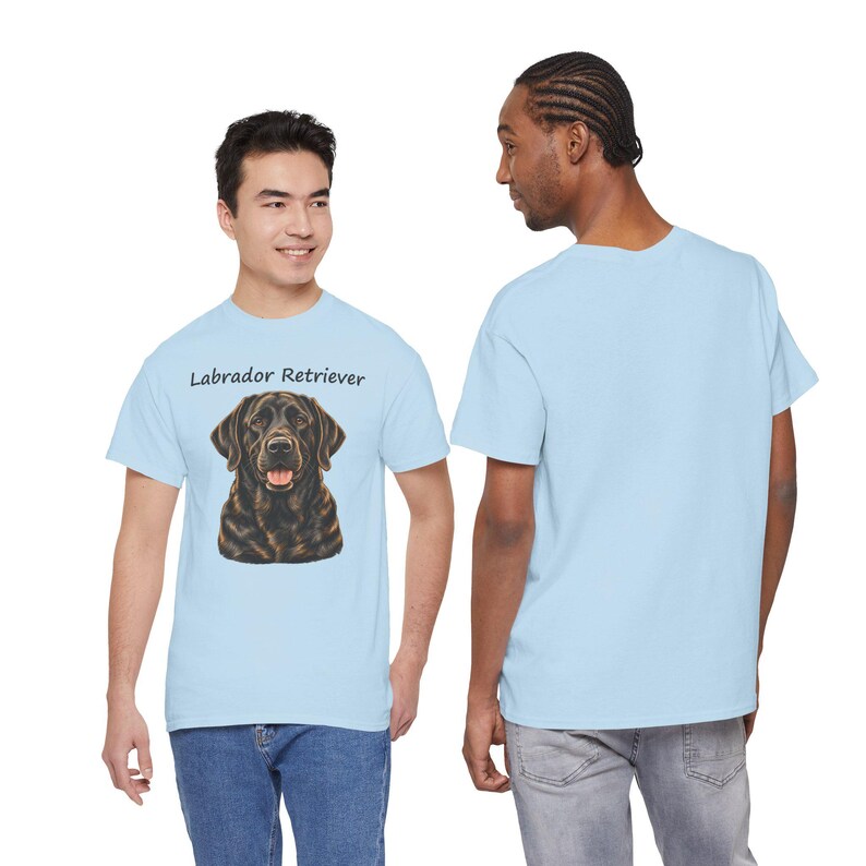 Labrador Retriever Portrait T-Shirt, Dog Lover Gift, AI Illustration Tee image 5