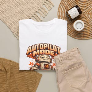 Autopilot Mode Clear the Way T-Shirt, Funny Retro Robot Graphic Tee, Robot Lover Shirt, Tech Humor Gift for Engineer or Gamer, Nerd Tee Bild 9