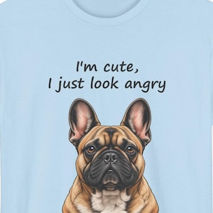 Funny French Bulldog T-Shirt, I'm Grumpy But Look Okay, Frenchie Mom Gift image 3