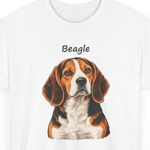 Realistic Beagle Portrait T-Shirt, Dog Lover Gift, New Puppy Keepsake image 1