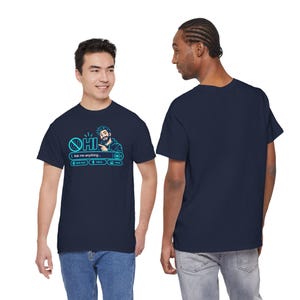 面白いAIユーモアTシャツ、人間チャットで何でも聞いてください、テクノロジーオタクへのギフト（ブラック） 画像 5