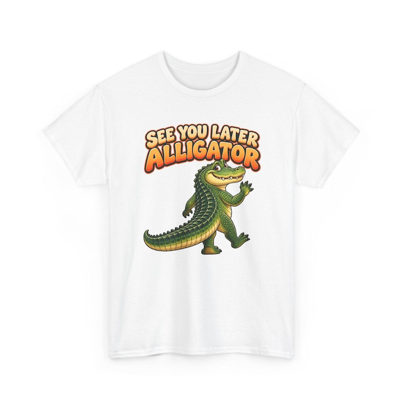 See You Later Alligator T-Shirt, Cute Waving Alligator Graphic Tee, Funny Gator Lover Shirt, Florida Vacation or Farewell Gift image 2