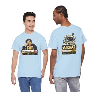 Human vs AI Chat T-Shirt, Funny Tech Humor Gift for Him, Geek Programmer Tee image 13