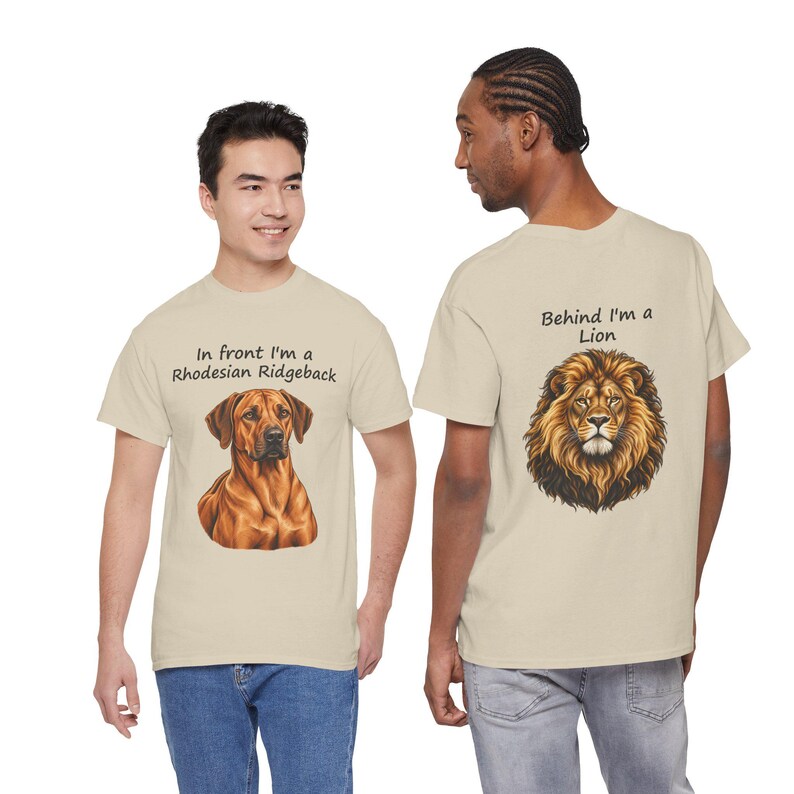 In Front I'm a Rhodesian Ridgeback, Behind I'm a Lion T-Shirt, Two-Sided Ridgeback Owner Gift, African Lion Hound Tee image 11