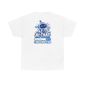Human vs AI Chat T-Shirt, Funny Tech Humor Tee, Two-Sided Print image 4