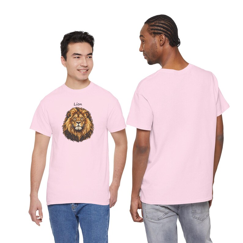 Realistic Lion Portrait T-Shirt, Wildlife Lover Gift, Heavy Cotton Tee image 7