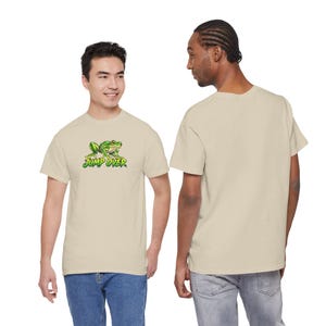 Motivational Frog Lover T-Shirt, Green Amphibian Jump Over Tee (Heavy Cotton) image 3