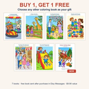 Kids Coloring Book Printable, Cute Animals at the Amusement Park Coloring Pages, 10 Page PDF for Children, Instant Download Kids Activity image 13