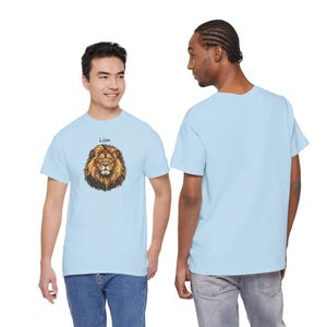 Realistic Lion Portrait T-Shirt, Wildlife Lover Gift, Heavy Cotton Tee image 6
