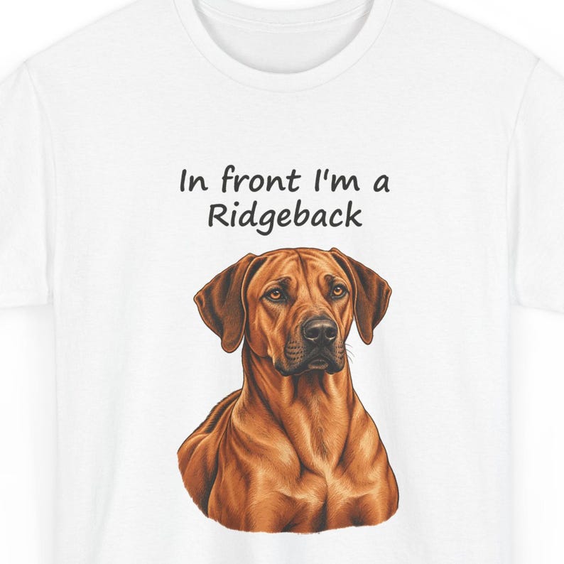 Camiseta con estampado de Rhodesian Ridgeback y guepardo, regalo divertido para amantes de los perros, estampado a doble cara. imagen 1