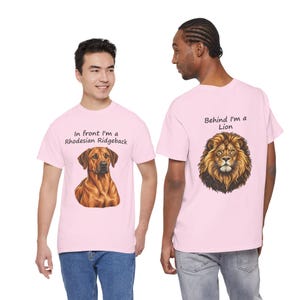 In Front I'm a Rhodesian Ridgeback, Behind I'm a Lion T-Shirt, Two-Sided Ridgeback Owner Gift, African Lion Hound Tee image 14