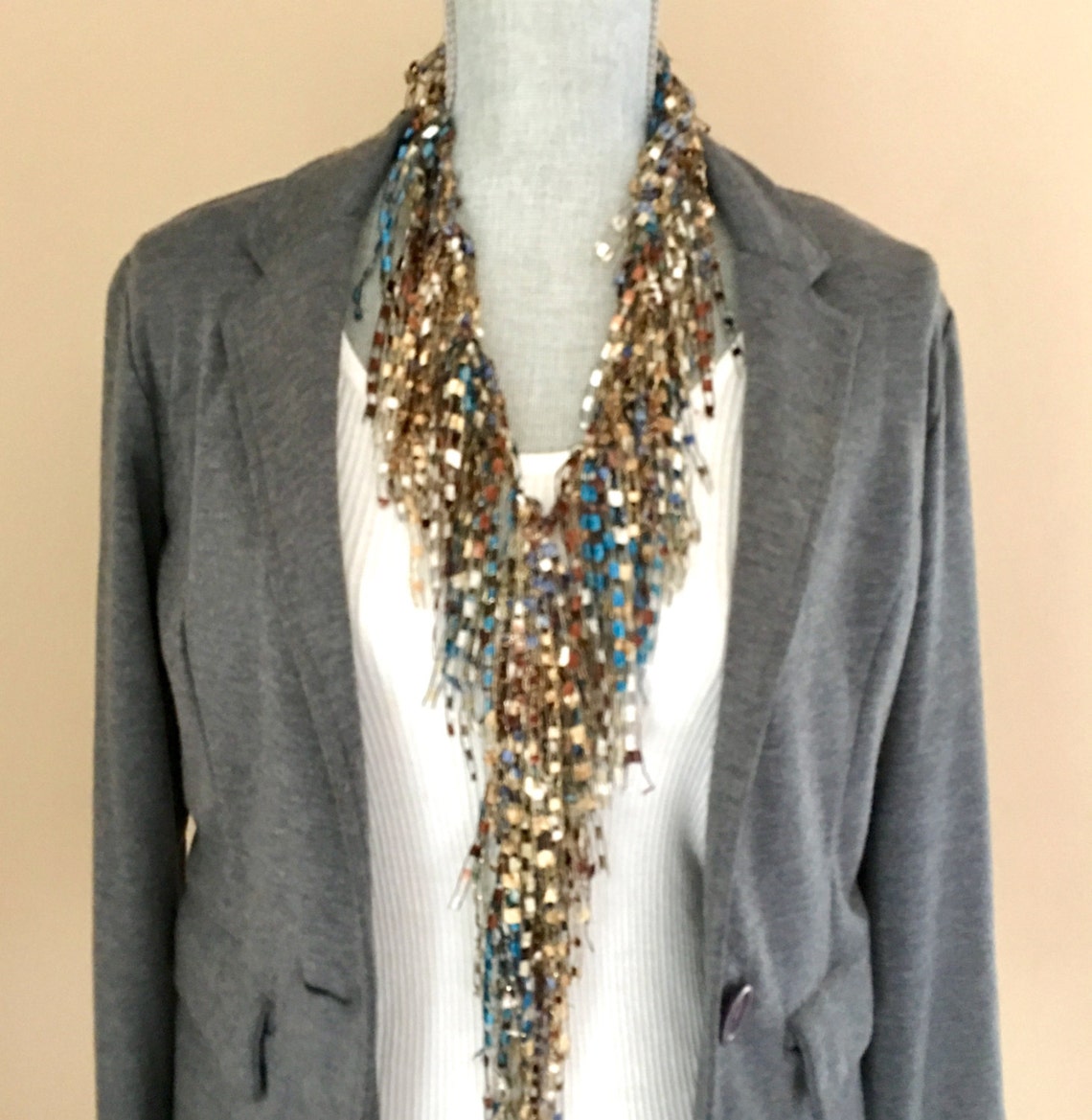Scarf Top Metallic Thread 39