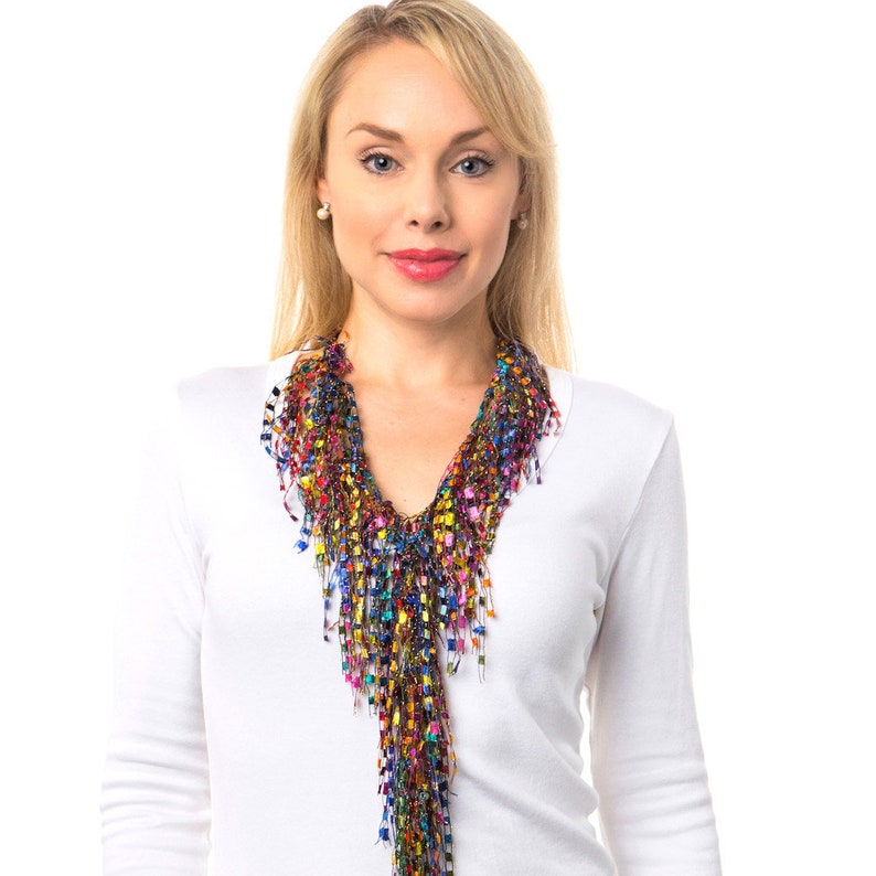 Statement Necklaces for Women Colorful Necklace Scarf Etsy UK