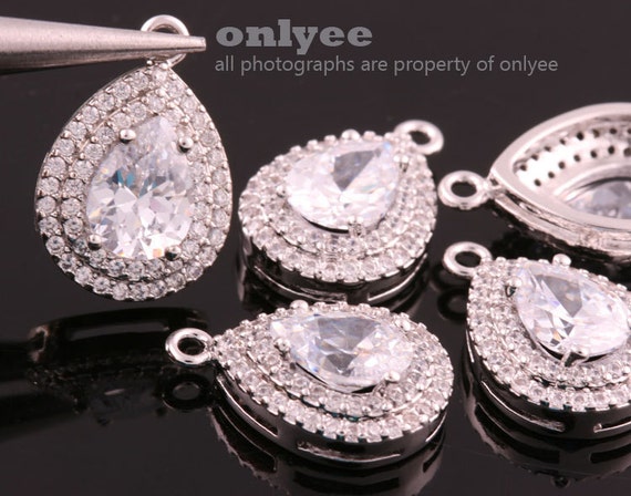 2pcs-22.5mmx15mm Bright Rose Gold Plated Brass Two Line