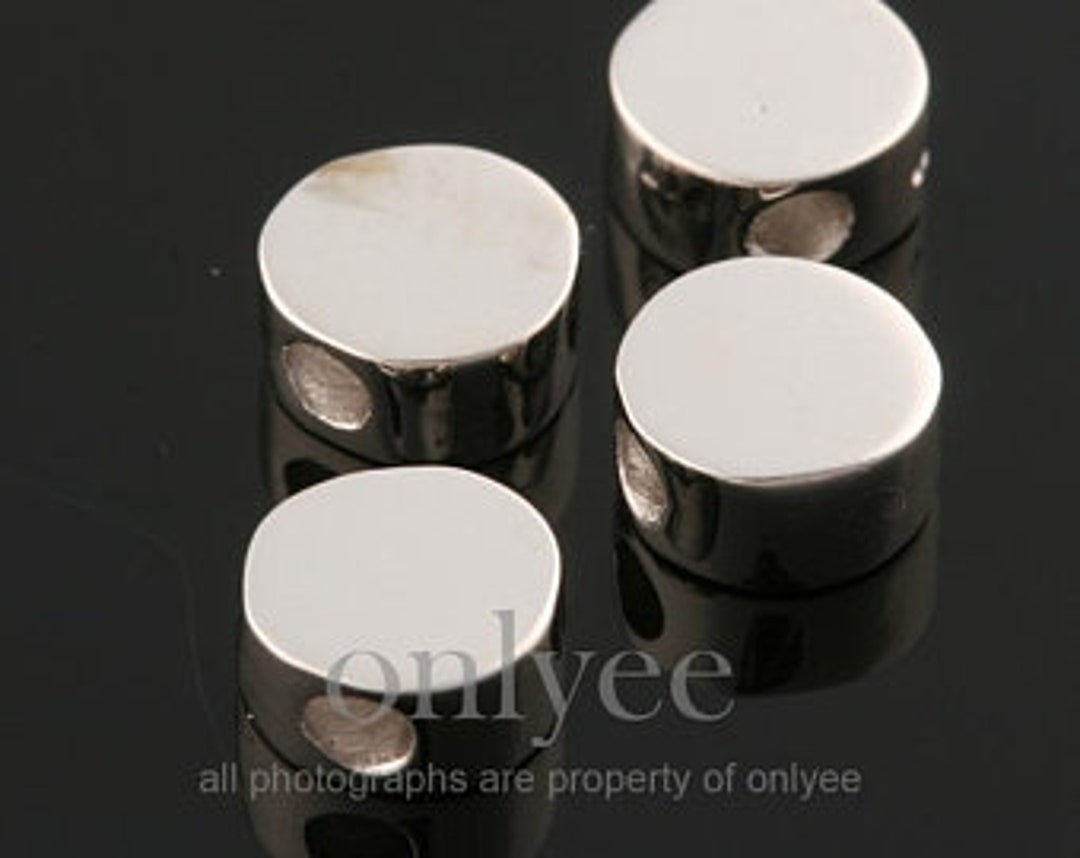 1pcs-6mmx6mm Original Rhodium Plated 92.5 Sterling Silver