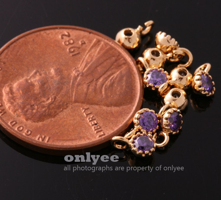 2025年 お歳暮・冬ギフト特集 2pcs-5mmx3.5mm Gold Faceted Glass,cz,dangle,birth Stone アクセサリー