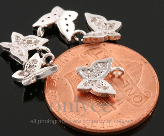 2pcs-7.5mmx7mm Bright Gold Plated Brass Small Butterfly 2pcs-7.5mmx7mm Bright Gold Plated Brass Small Butterfly