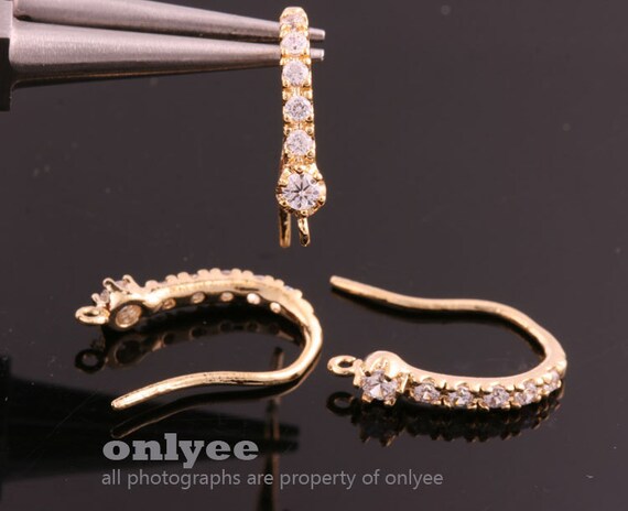 5pair/10pcs-19mmx3.5mmrhodium Plated Over Brass 6pcs Cubics