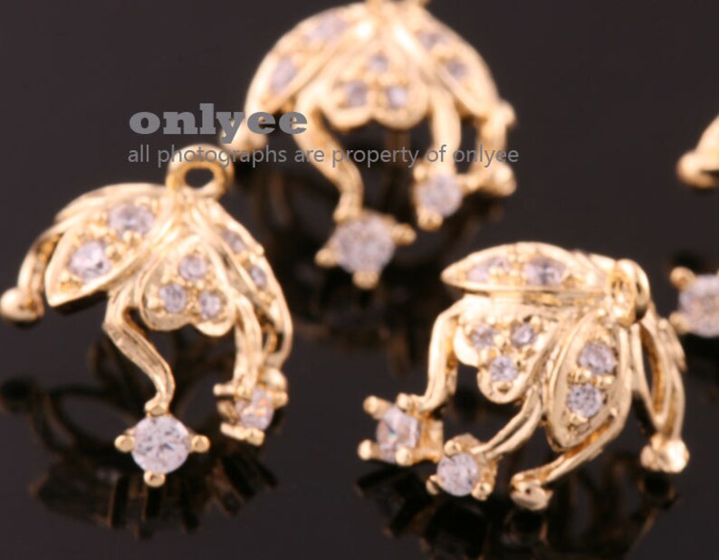 2pcs10mmx11mmbright Rhodium Plated Brass High Quality Etsy