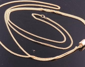 2pcs-37mm Gold Plated solid brass 1.5mm Bottom O Ring Chain,Move Tube for beads,Jewelry supplies (N143G)