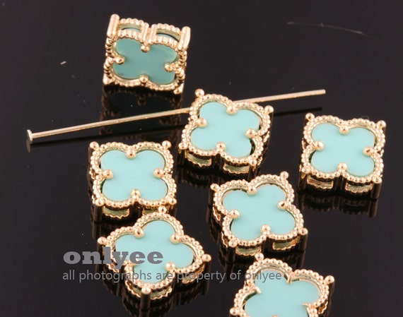 2pcs-14.5mmx14.5mmbright Gold Plated Over Brass Daisy Flower With