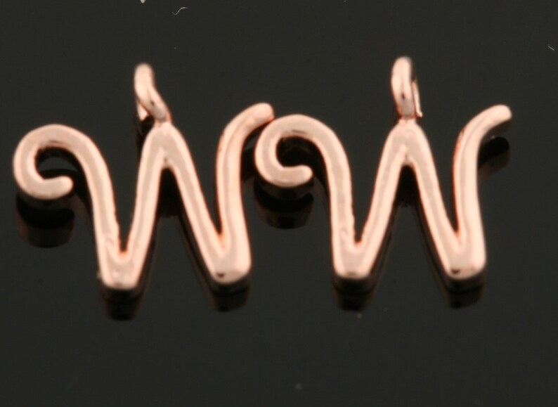 2pcs6mmx5mm Bright Rose Gold Plated Over Brass Cute Capital Etsy