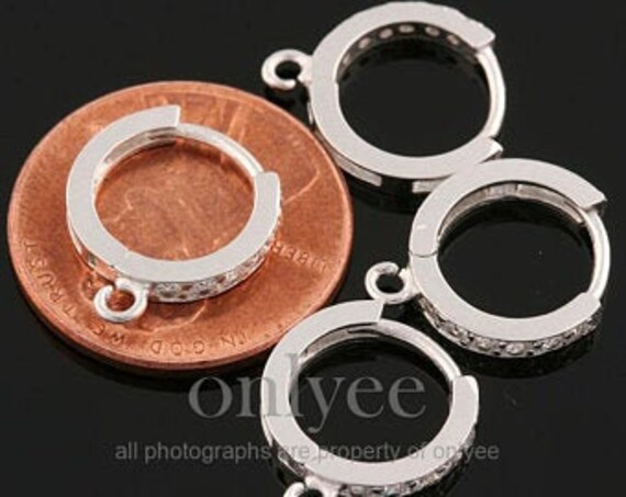 1pair/2pcs-13mmx12mmoriginal Gold Plated 92.5 Sterling 1pair/2pcs-13mmx12mmoriginal Gold Plated 92.5 Sterling