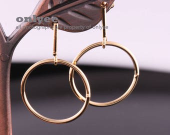 1pair/2pcs-31mmX20mmX1.25mm Gold plated Brass Hook Earring, Ear Wires Earring Findings, Earrings Connectors(K1310G)