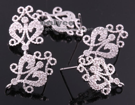1pair/2pcs-18mmx11mm Bright Rose Gold Plated Over Brass 1pair/2pcs-18mmx11mm Bright Rose Gold Plated Over Brass