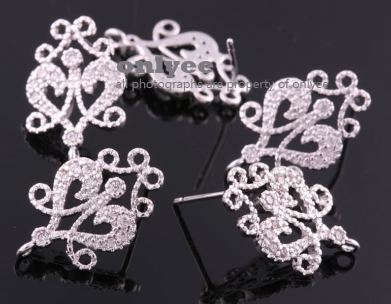 1pair/2pcs18mmx11mm Bright Rose Gold Plated Over Brass Etsy