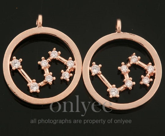 °⑅ʚYuinaɞ⑅° 14K 2-Tone Gold Zodiac Sign Pendant Set 67491: buy online in
