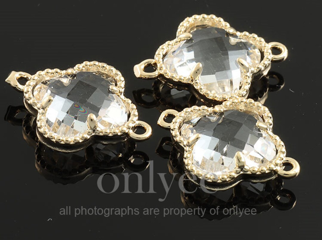 2pcs-15mmx11.5mmbright Gold Plated Over Brass Daisy Flower