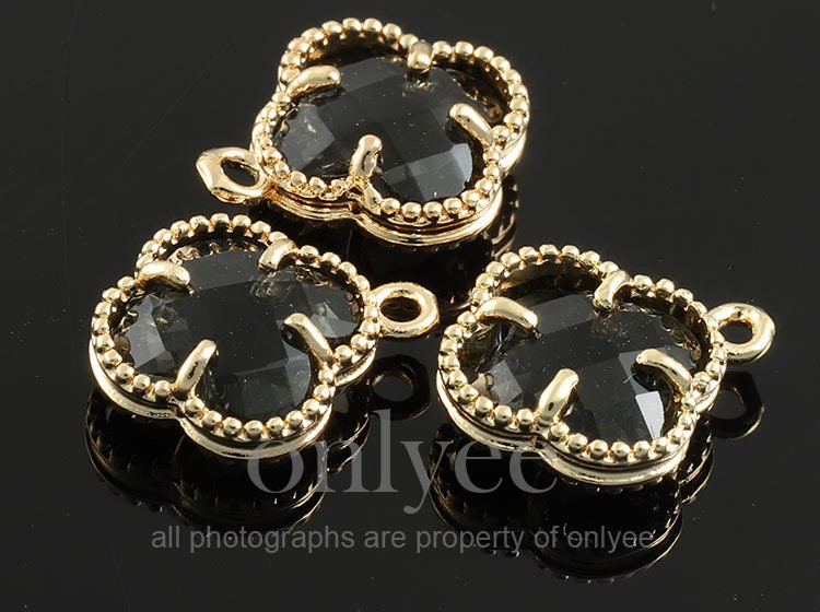 2pcs-14mmx11.5mmbright Gold Plated Over Brass Daisy Flower With