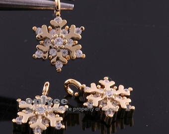 2pcs-10mmx7mmbright Gold Plated Brass Cubic Zirconia in