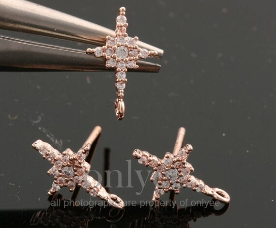 K14カメオ 2pcs-12mmx8mmnickel Free Bright Gold Plated Brass Faceted