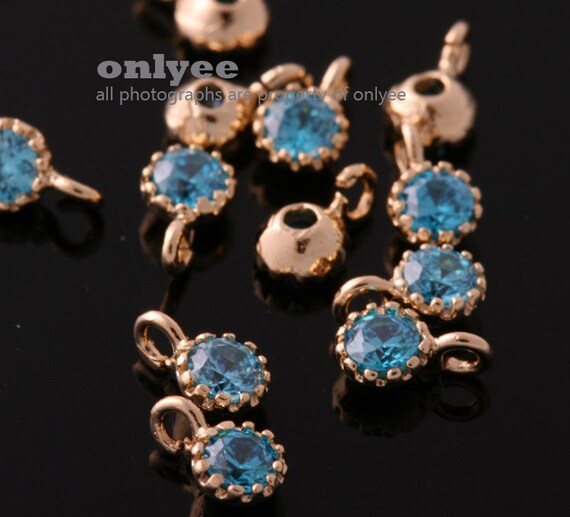 2pcs-5mmx3.5mm Rhodium Faceted Glass,cz,dangle,birth Stone