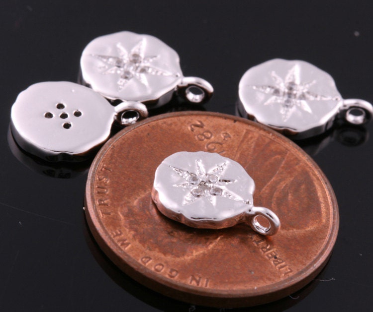 アクセサリー BANKROBBER STARBRIGHTRING 2pcs-10.5mmx7mmbright Rose Gold Plated Brass Tiny Star