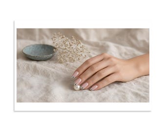 Chrome French Manicure - Nail Salon Art Print