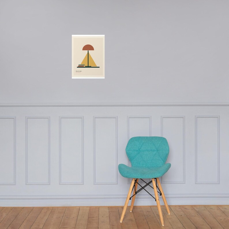 Pool of Light - Minimal Reading Lamp Art Print