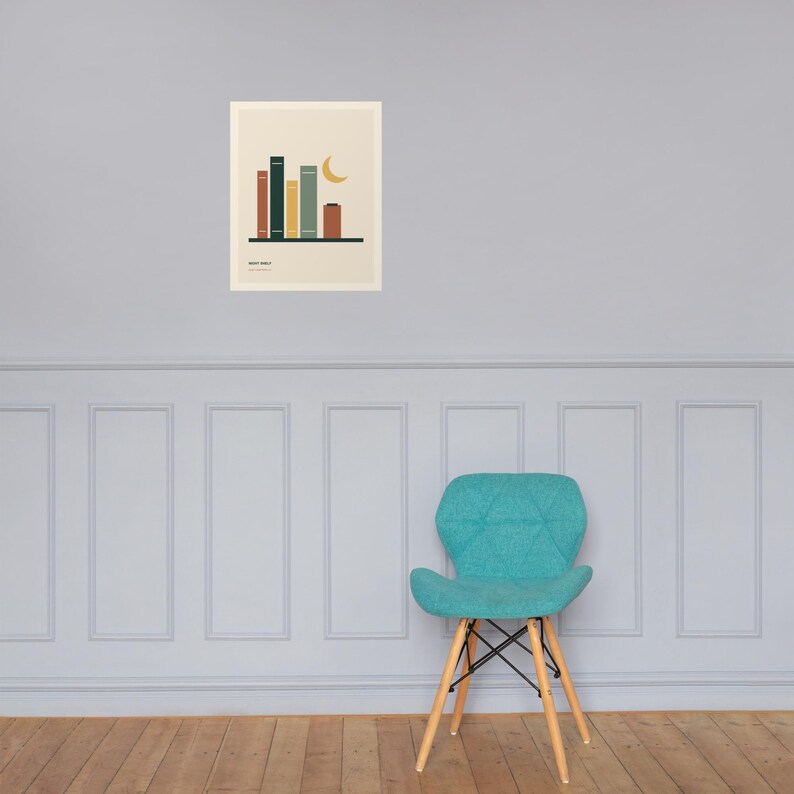 Night Shelf - Original Reading Nook Poster