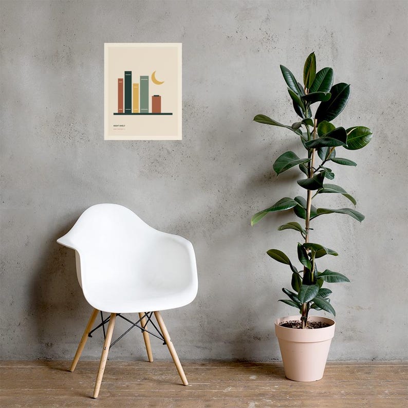 Night Shelf - Original Reading Nook Poster