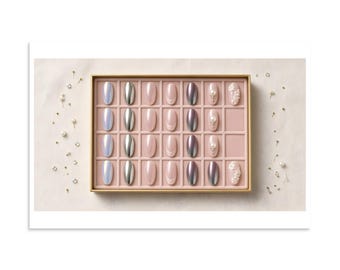 Press-On Nail Specimen Tray - Blush Salon Art Print