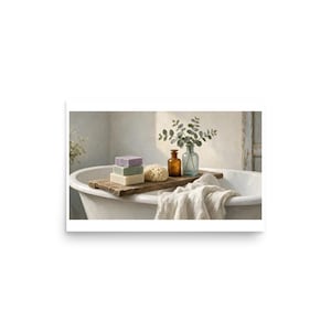 Apothecary Bath - Soap and Eucalyptus Still Life Print